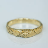Cracked Earth Raw Gold Ring