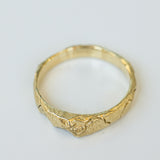 Cracked Earth Raw Gold Ring