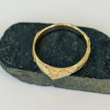 Cracked Earth Raw Gold Ring