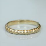 Thin Gold Ring with Sculpted Edges