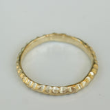 Thin Gold Ring with Sculpted Edges