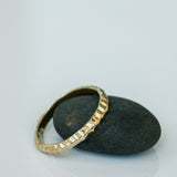 Thin Gold Ring with Sculpted Edges