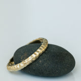 Thin Gold Ring with Sculpted Edges
