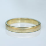 14K Gold Rectangular Wedding Band