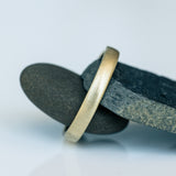 14K Gold Rectangular Wedding Band