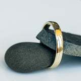 14K Gold Rectangular Wedding Band