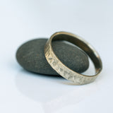 Gold Ring with Hammered Texture