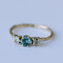 Load image into Gallery viewer, Parti Sapphire dainty branch ring
