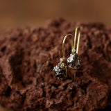 Gold Drop meteorite earrings