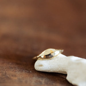 Raw signature gold ring