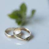 Smooth raw & Mobius wedding rings