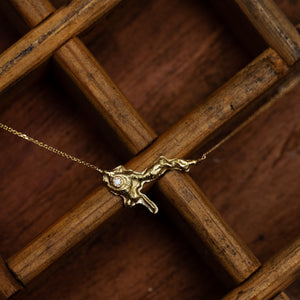 Raw gold sprinkle pendant