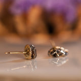 Gold meteorite earrings