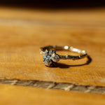 Meteorite and diamond branch ring