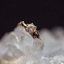 Load image into Gallery viewer, Cluster diamond ring with sapphires 
