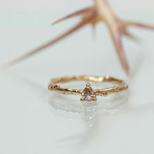 Load image into Gallery viewer, Pink Drop solitaire branch ring
