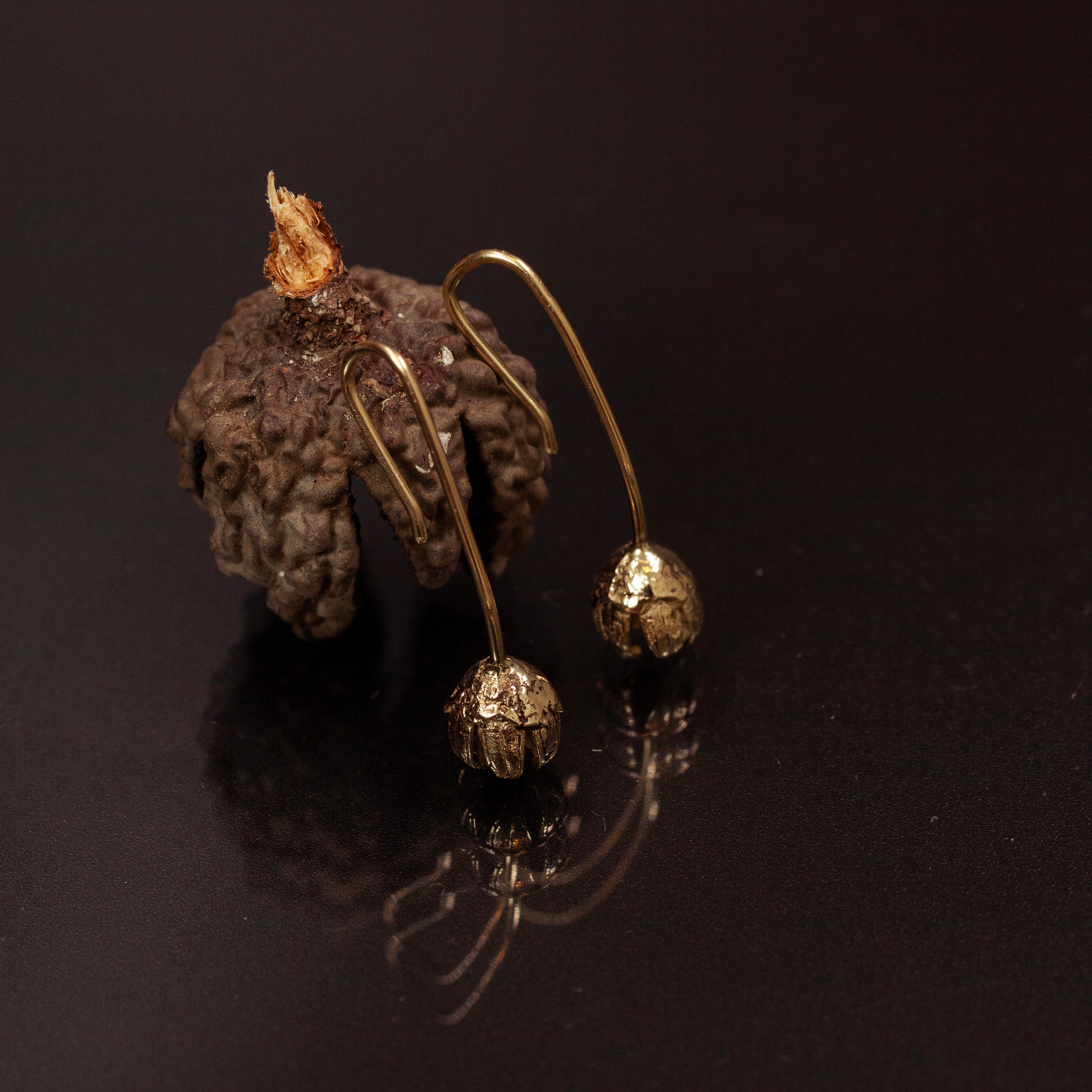14k gold Bell flower earrings