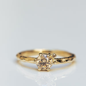 Champagne raw gold ring