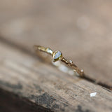 Pear cut diamond branch ring