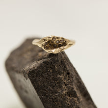 Load image into Gallery viewer, Rough brown diamonds raw concave ring
