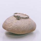 White gold& white diamond branch ring