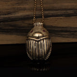 Gold Egyptian Beetle necklace
