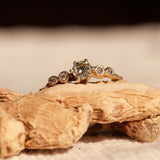 White shoulders branch ring
