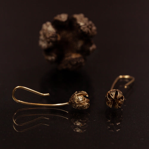 14k gold Bell flower earrings