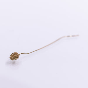 Tiny pinecone thread earring
