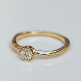 Classic raw solitaire ring