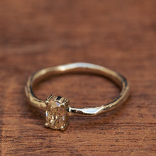 Load image into Gallery viewer, Oval champagne raw gold ring

