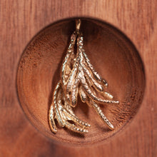 Load image into Gallery viewer, Gold Cypress branch pendant
