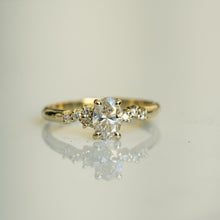 Load image into Gallery viewer, Asymmetrical white diamond cluster ring

