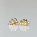 Bubbles cluster stud earrings A