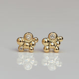 Bubbles cluster stud earrings D