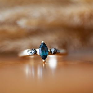 Sapphire marquise engagement ring