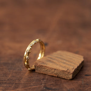 Attached classic &  coral branch rings