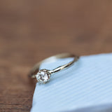 White diamond & white gold raw ring
