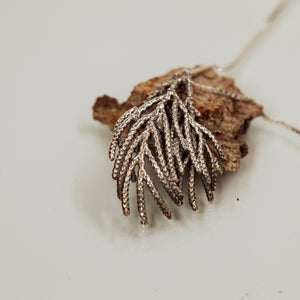 Gold Cypress branch pendant