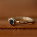 Sapphire Party solitaire branch ring