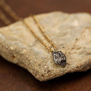 Meteorite & fingerprint necklace