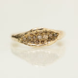 Brown diamonds raw concave ring