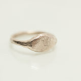 Raw thick finger print ring