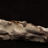 White diamond branch ring