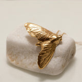 Small gold plated Moth necklace