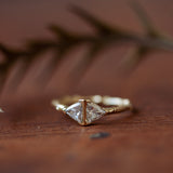 Triangle cut branch ring