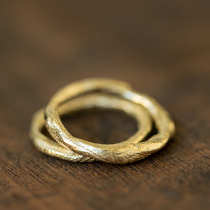 Raw gold ring