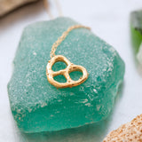 Small Bagel necklace gold plated