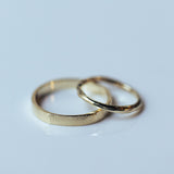 Fingerprint& gentle raw wedding rings