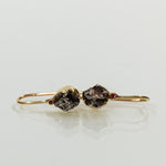 Gold Drop meteorite earrings